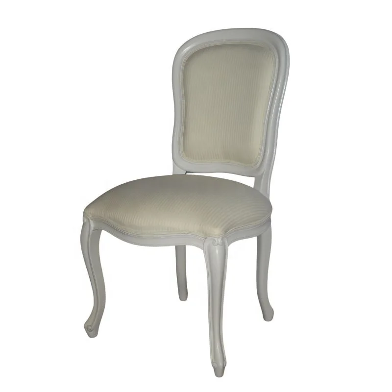 French Style Dining Set Wooden Round Dining Table With Four Chairs Designed for White Painted European Home Restaurant Furniture