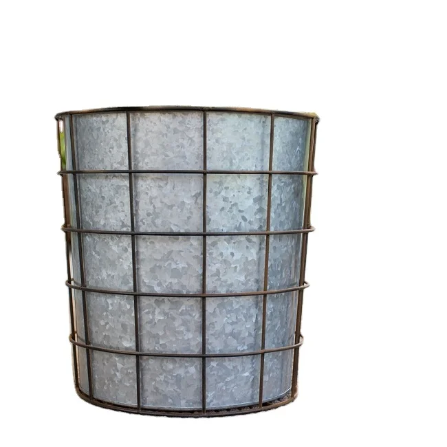 Home Hotel Garden Decor Galvanized Metal Planter Stand Bucket For Indoor Outdoor Decoration Centerpieces Stage Decorations Usage