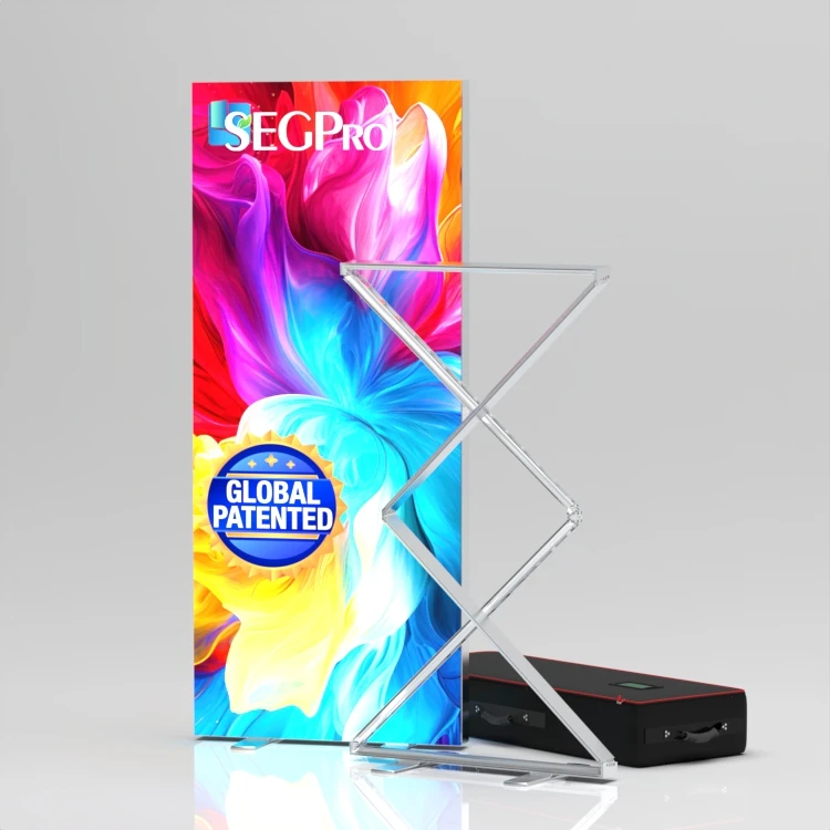 Lintel 10s Assembly Collapsible Seg Light Box Aluminum Profile Advertising Display Fabric Led Illuminated Fabric Seg Lightbox