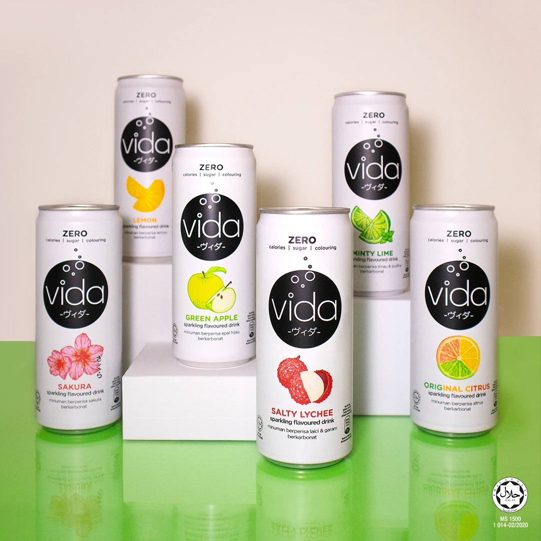 Zero Calories Halal Certified Carbonated Drink ZERO Sugar Quench Thirsty Sparkling Minty Lime Soda Vitamin C Beverages