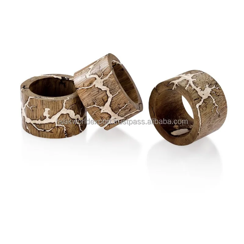High Quality Leaf Shape Wooden Napkin Ring For Wedding and party wood napkin ring natural color Use for issue Falak World Export