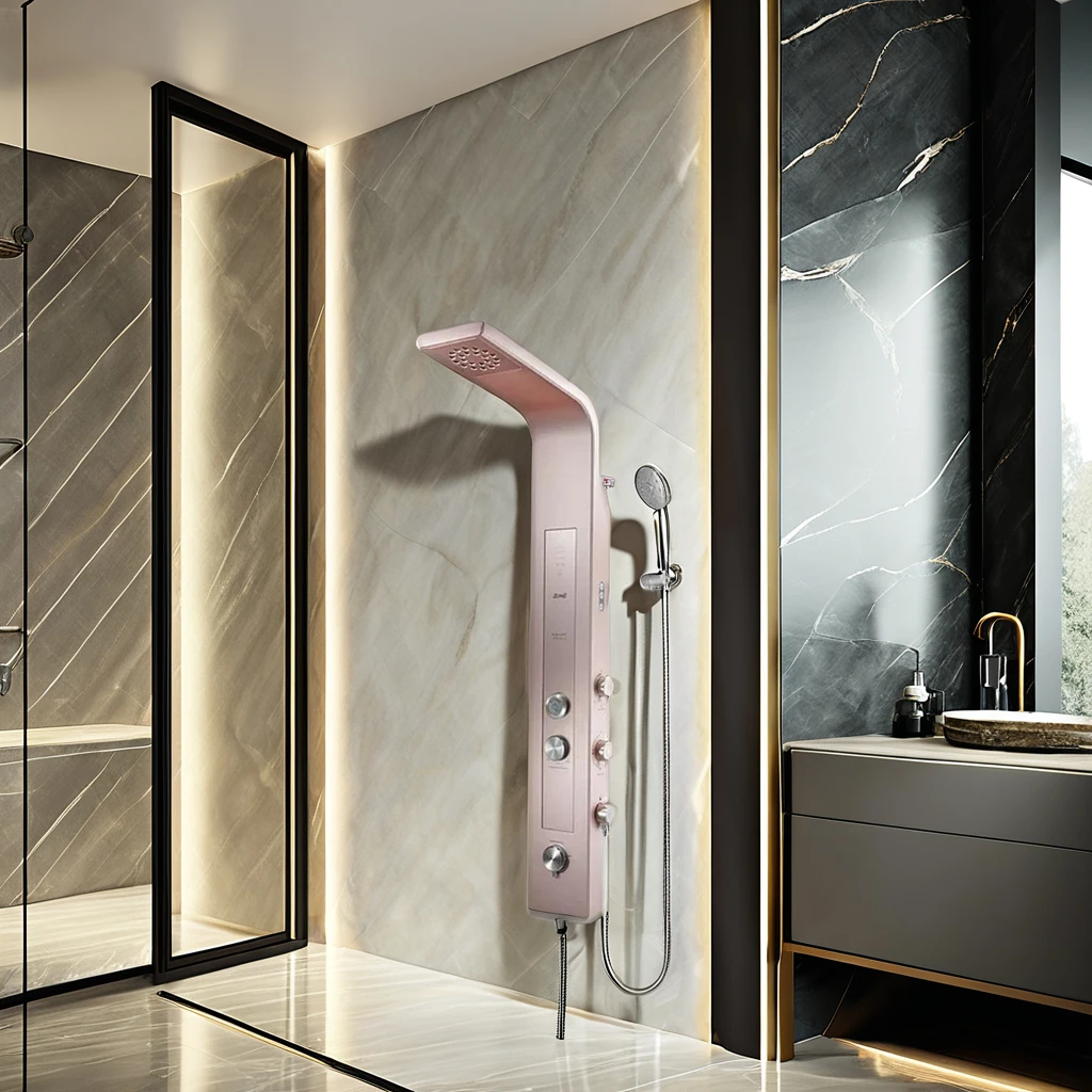 Умный Revo-I 5.5KW Мгновенный водонагреватель душевая панель из розового золота энергосберегающая электрическая Удобная Ванна для дома встроенный насос постоянного тока