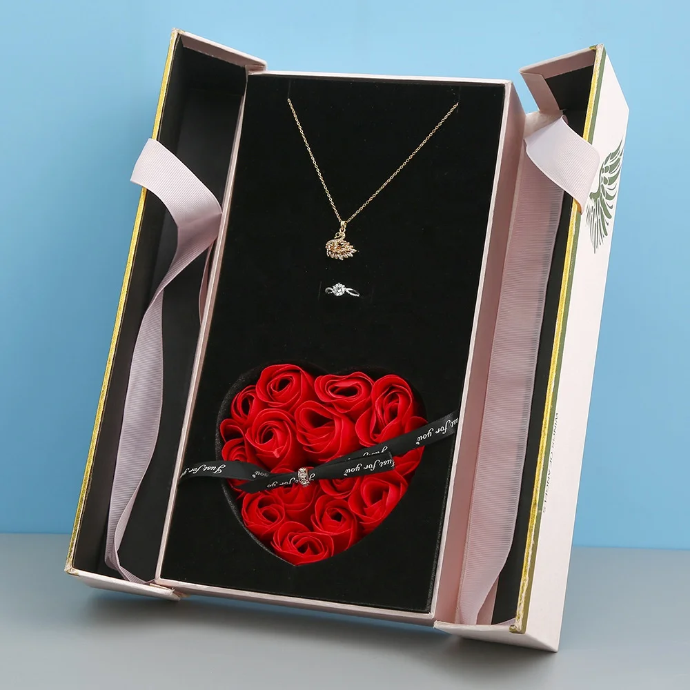 Seraph Rose Valentine Flower Gift Boxes Rectangular Silk Surprise Gift Box