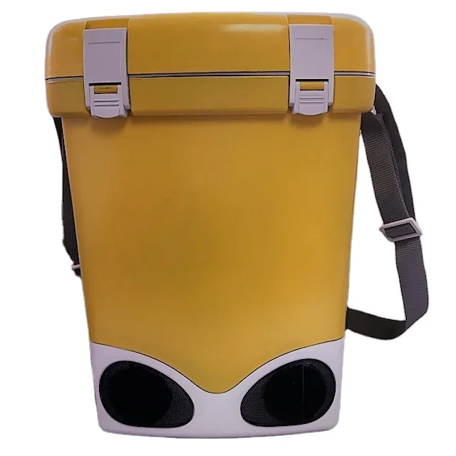 Beer wine can cooler box with wireless speaker for champing and fishing