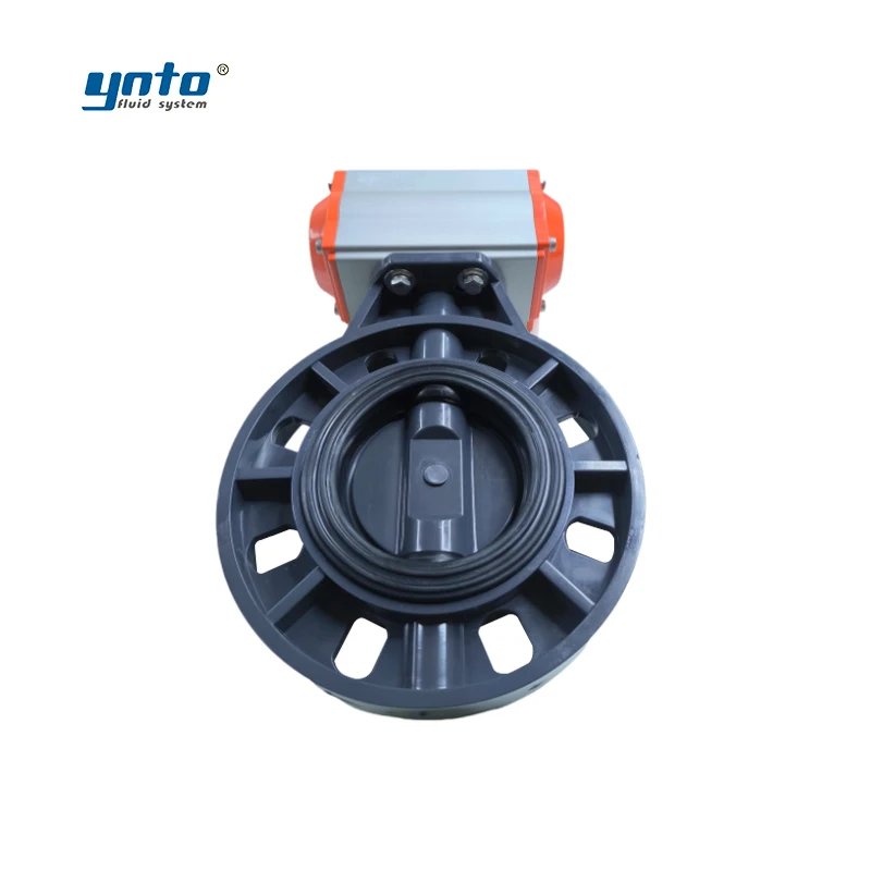 YNTO Pneumatic actuator double acting AT50 series PVC butterfly valve