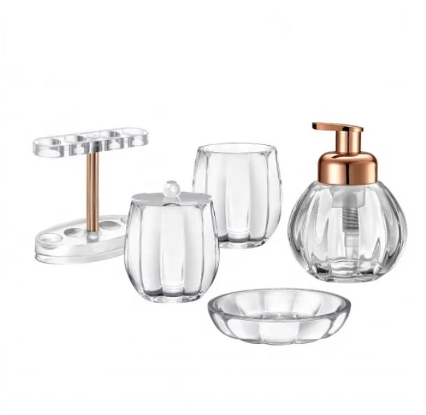 Clear Acrylic Bathroom Accessories Set