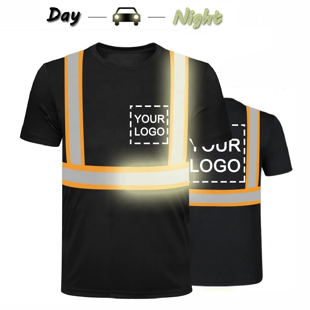 
2021 New Style Man Work Wear Safety Clothing Hi Vis T-Shirt Reflective T Shirt Fashionable New Design 