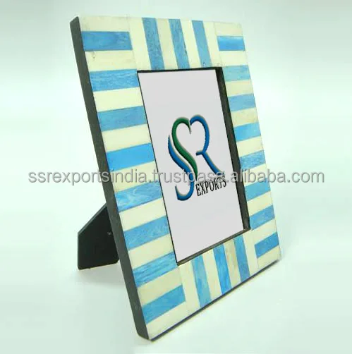 Unique Horn Bone Photo Frame Handmade Wood Glass Wedding Artwork for Home Living Room Hotel Desktop Decor Photos Crafts Drawings