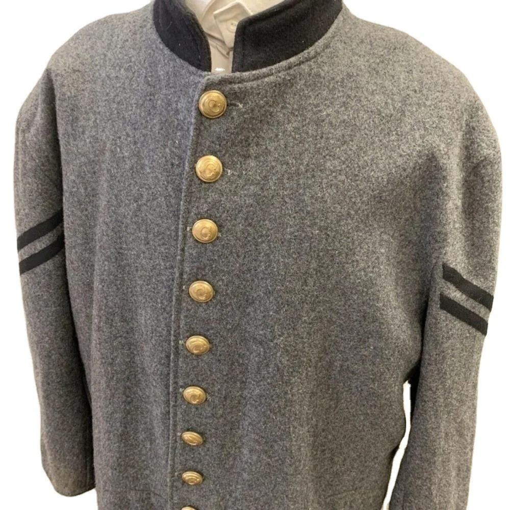 Reproduction Model Men CS Grey wool Frock Coat Civil War 19th century Jacket Uniform  Coat