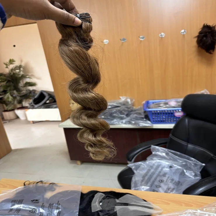 RAW DEEP WAVY HAIR 100% VIRGIN INDIAN REMY TEMPLE HAIR single weft bundles