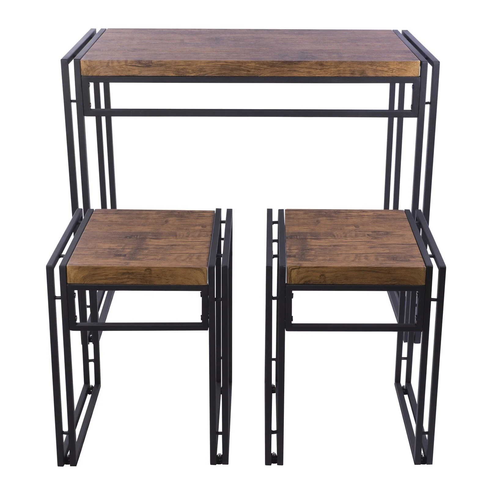 2 - Person Dining Set for 2 with Two chair tuck under table when not in use