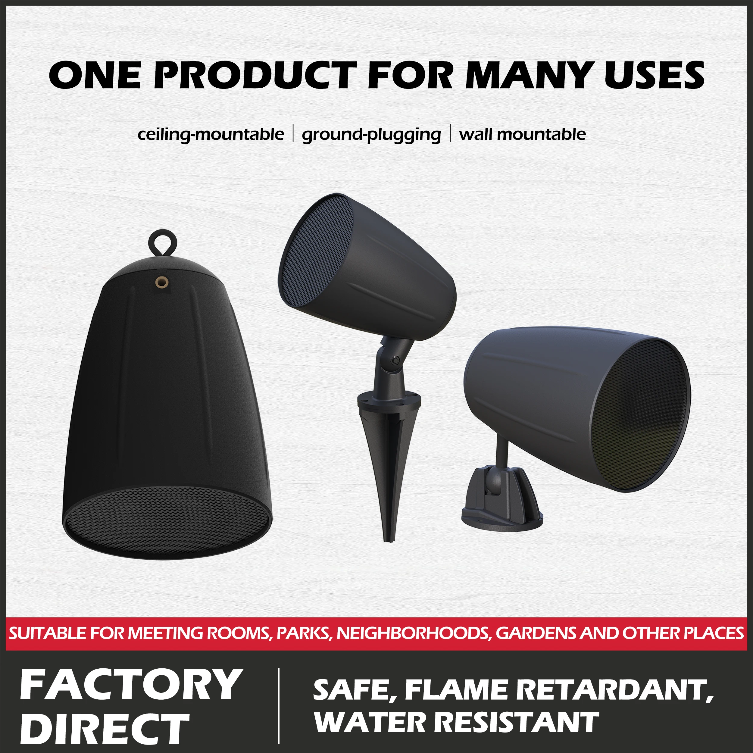 OLS40P новый инновационный 4-дюймовый полный диапазон коммерческий черный кулон динамик для внутреннего декора подвеска