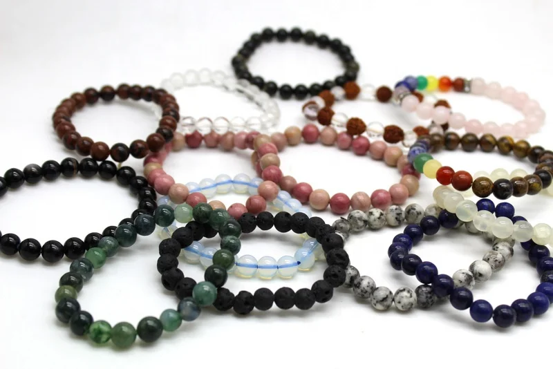 For Sale 7 Chakra with Tiger Eye Round Beads Chakra Healing Gemstone Bracelet Spiritual Gemstone Bracelets
