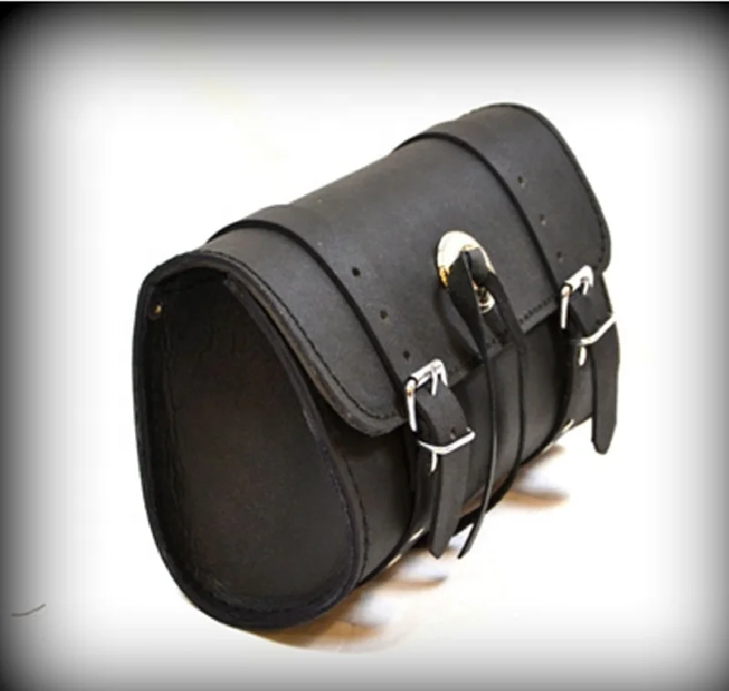 Сумка для инструментов и вилок кожаные черные мотоциклетные сумки