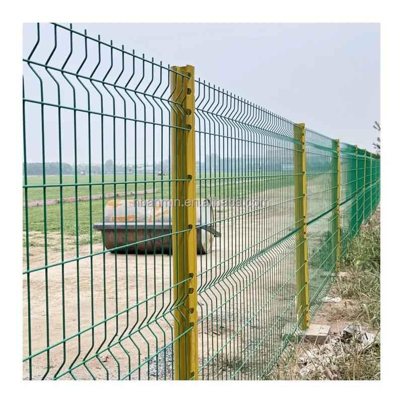 Hot sale PVC Coated 3d Welded Curved Wire mesh fence