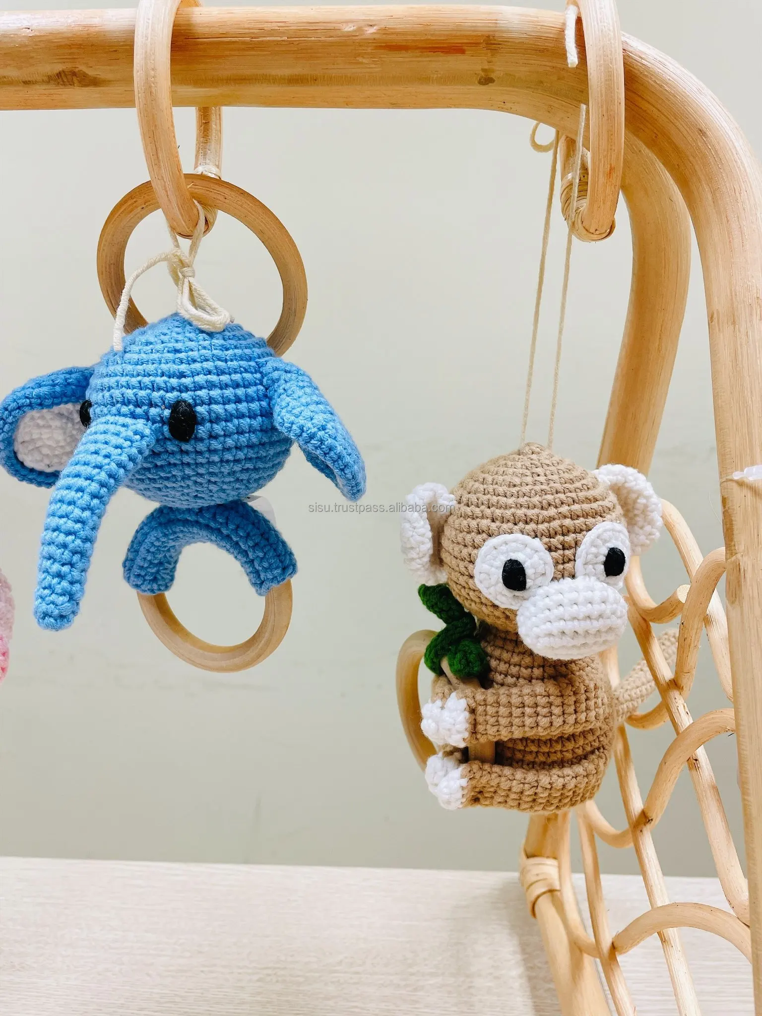 Ротанговый детский игровой тренажерный зал Монтессори с игрушками экологически чистые игрушки подвесная рама ротанговая мебель для детей декор Babycare