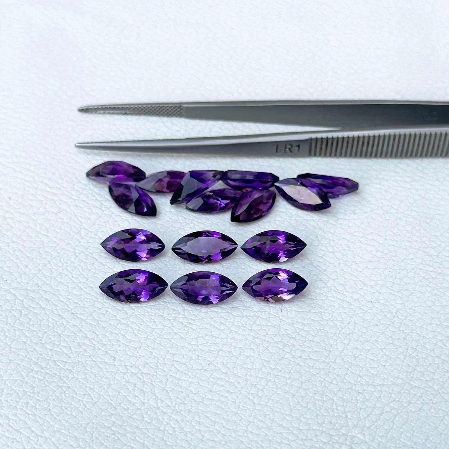 Natural African Amethyst Faceted Marquise Cut 5mmx10mm Calibrated Amethyst Gemstone Factory Price Semi Precious Polished Stones