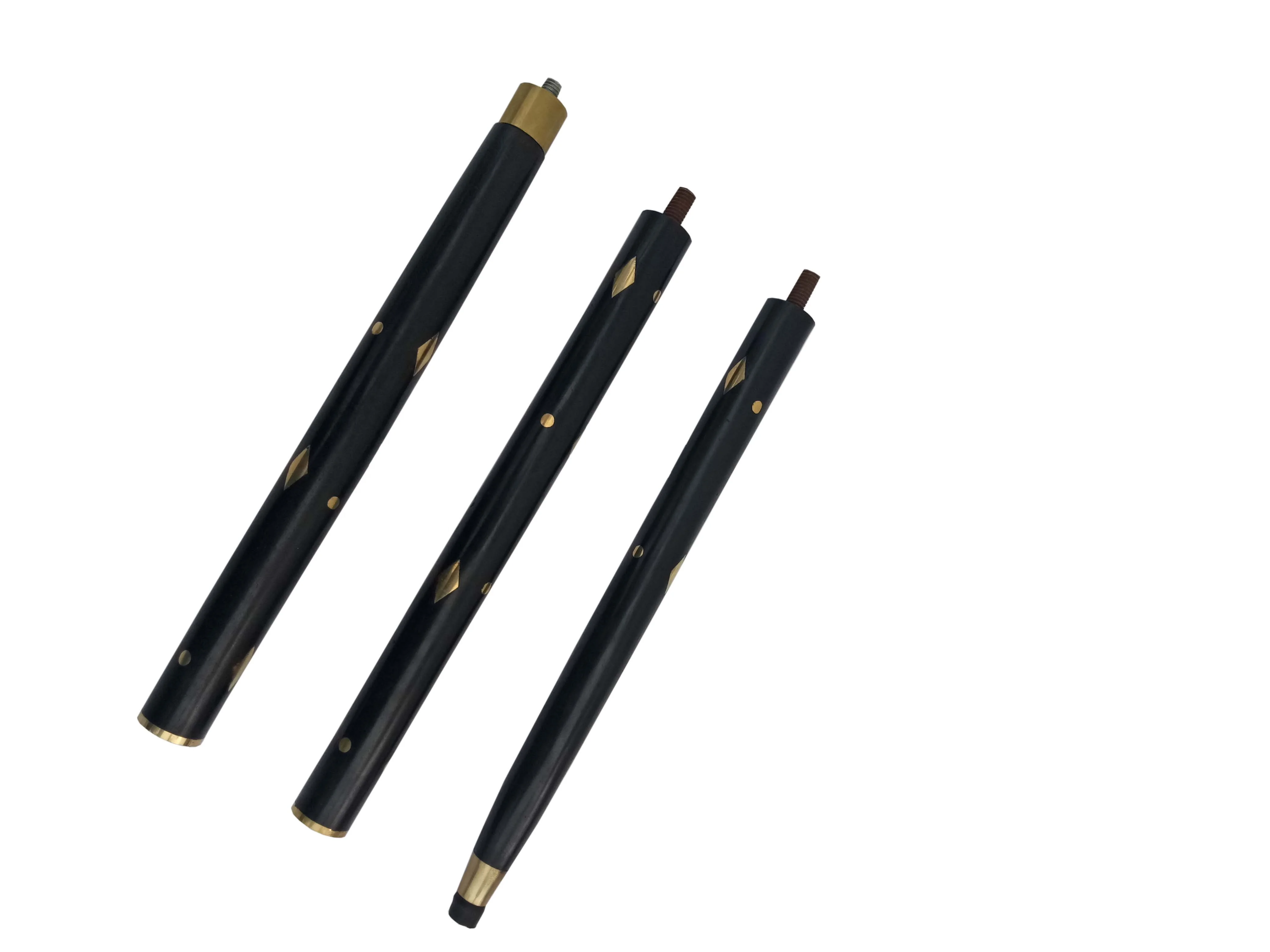 Nautical Vintage Design Black Wood Walking Stick with Brass Leaf Design Handle 36 inch Wooden Foldable Walking Stick