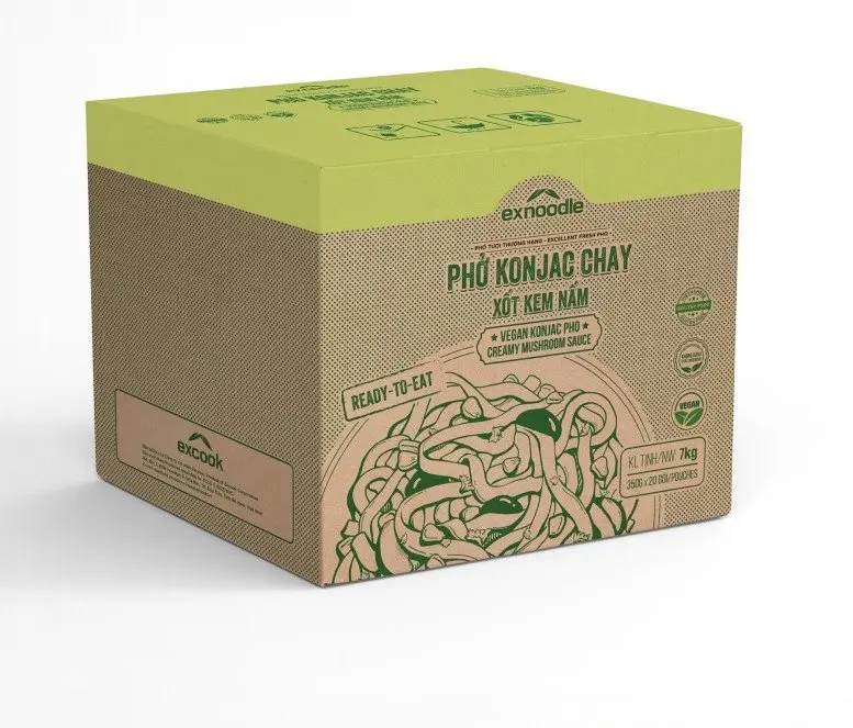 Best Ready-to-Eat Vegan Konjac Pho Instant Noodles from Vietnam Creamy Mushroom Sauce with Attractive Flavor Dry Food