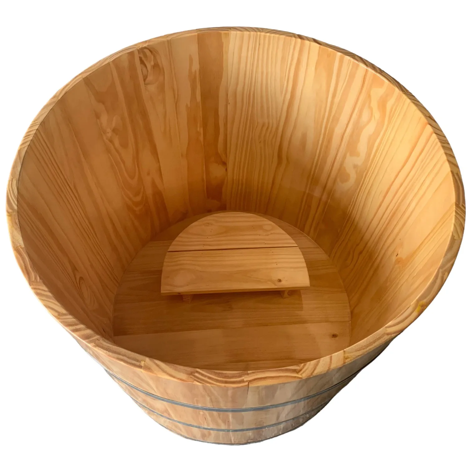 Hot Sales Wooden Spa Tub Natrual Wooden Barrel Bath Tub Pine Wood Bathtub Made In Vietnam Manufactory OEM/ODM