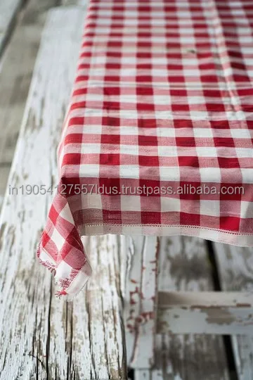 Cheap wholesale Waterproof checkered design Tablecloth for Table Protect from heat