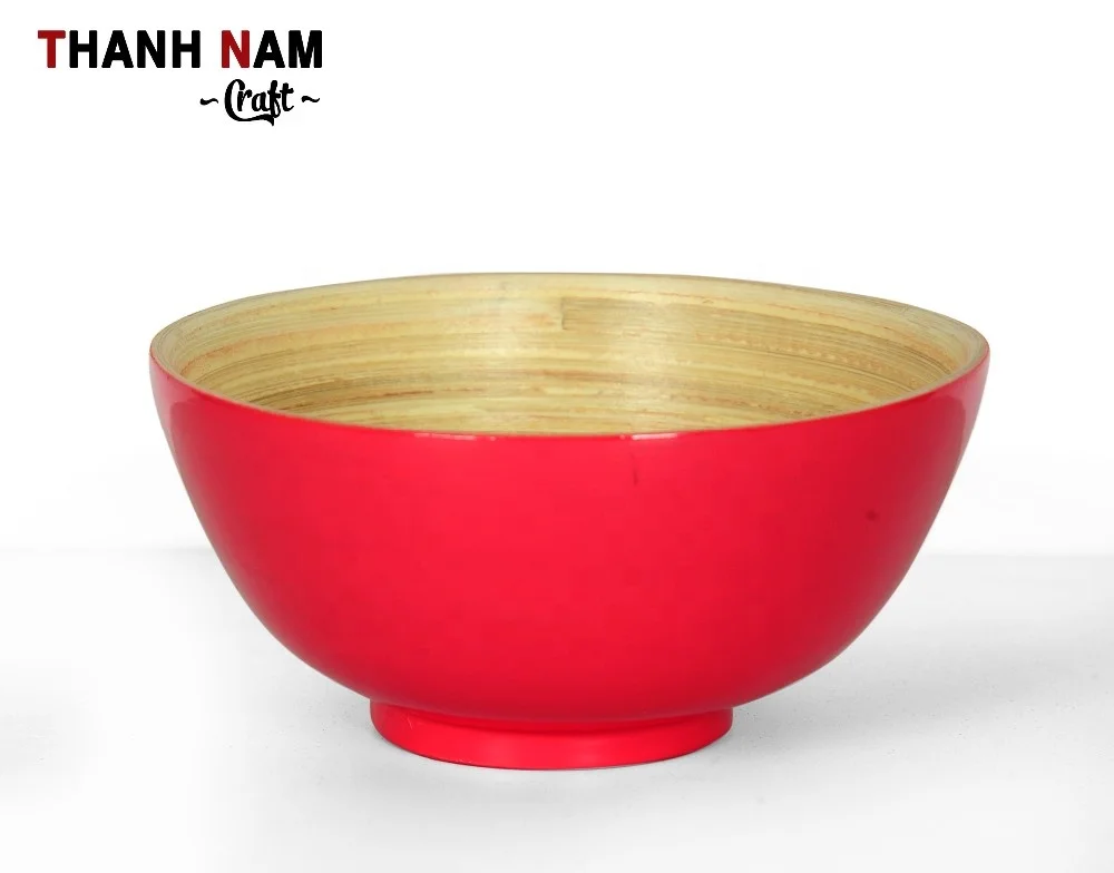 Natural Bamboo Salad Bowls Dinnerware Bowls