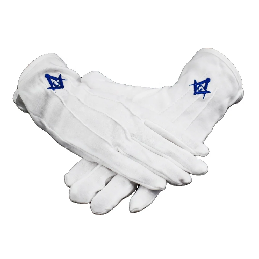 top quality masonic white cotton gloves customize comfortable new style gloves in cheap rate