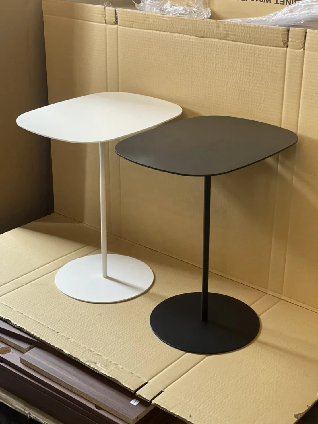 New Bed Side Table Modern Bedroom Living Room Sofa Square Narrow Cube Wood Metal End Table Side Table for Living Room Luxury