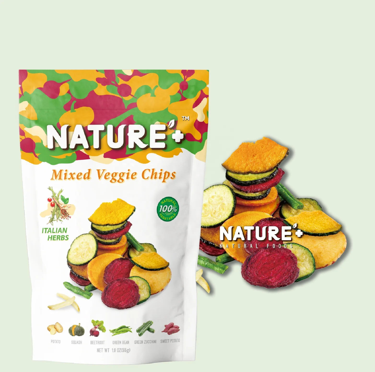 Vegetable Chips Italian Herbs No Added Sugar Vegan Guilty Free Snacks Brand Snack