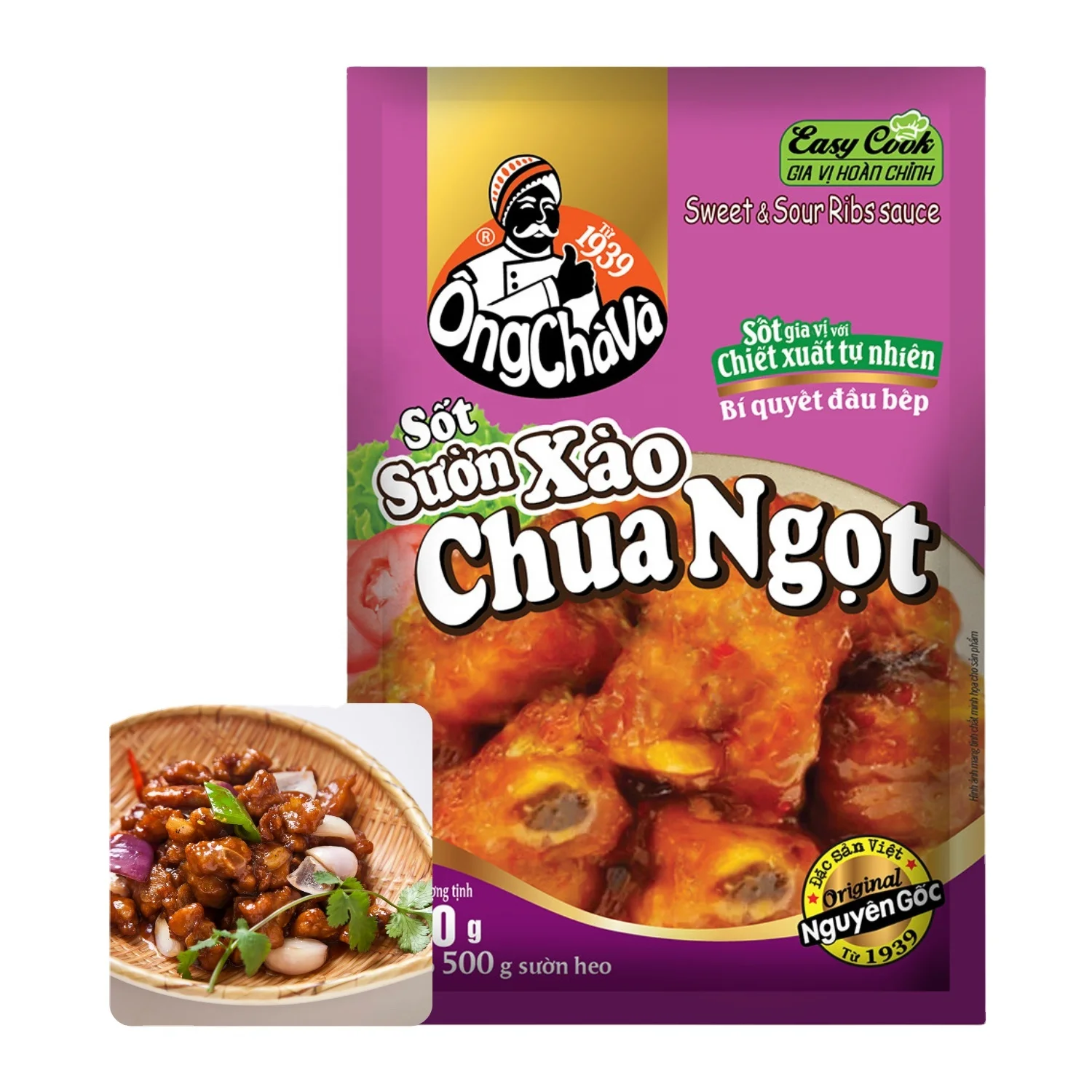 Sweet & sour ribs sauce 90g wholesale high quality Sauce Seasoning Ribs Sauce style Vietnamese wholesale