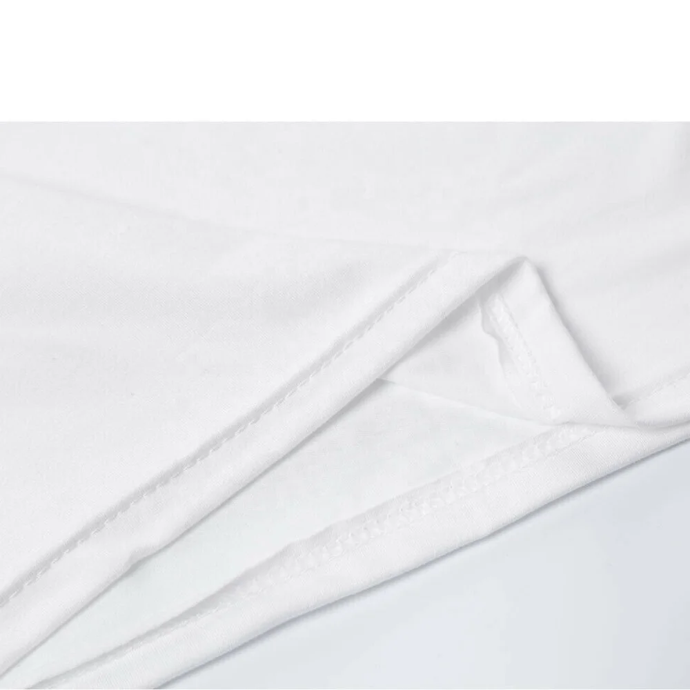  Классическая футболка из 100% хлопка с коротким рукавом и V-образным вырезом изготовленная на заказ Повседневная одежда спандекса