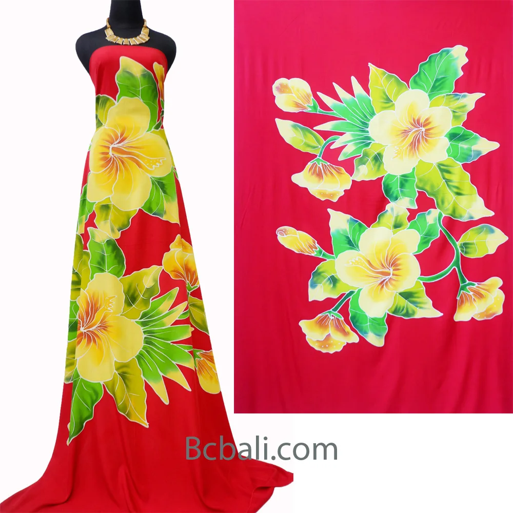 Pareo Summer beach wear sarong clothing body cover design hand painting floral Best  Quality from Bali
