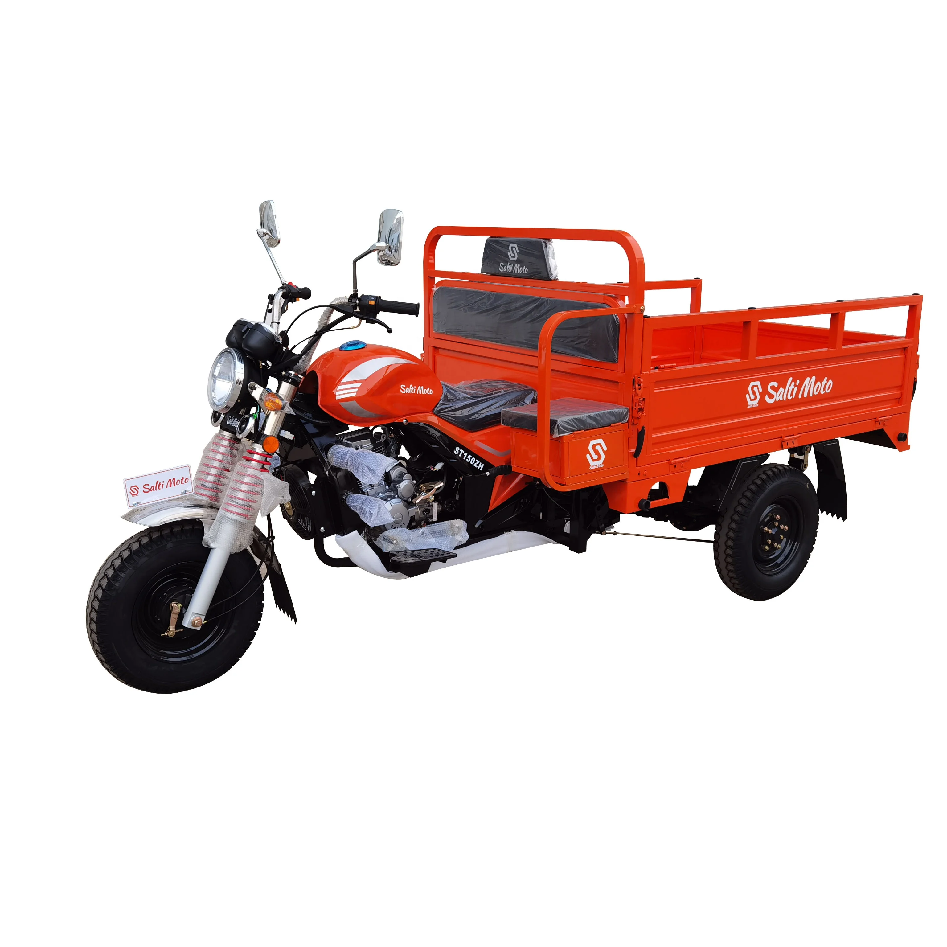 2024 Open Body 150cc Air-Cooled Cargo Tricycle 1000W Motorized Agricultural Tricycle with Gasoline Fuel Use for Passenger Cargo