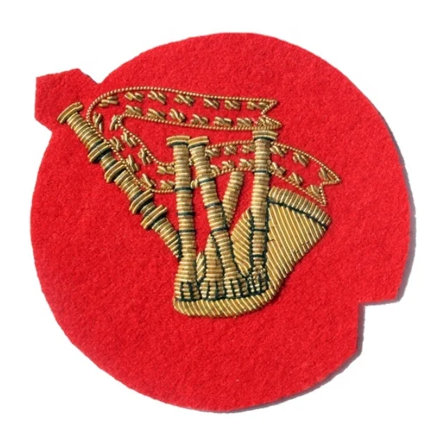  CS на заказ оптовая продажа ручная вышивка проволока из слитка барабан шотландские килты двойная лента