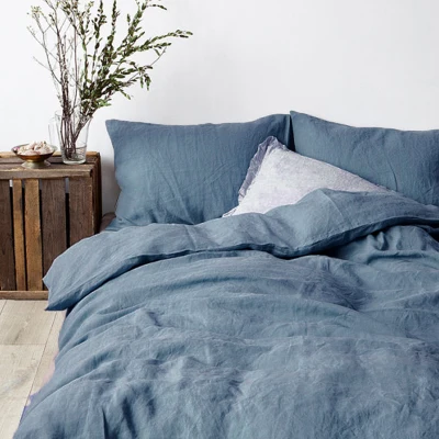 100% linen woven  fabric  Plain linen fabric wholesale for bedding sets