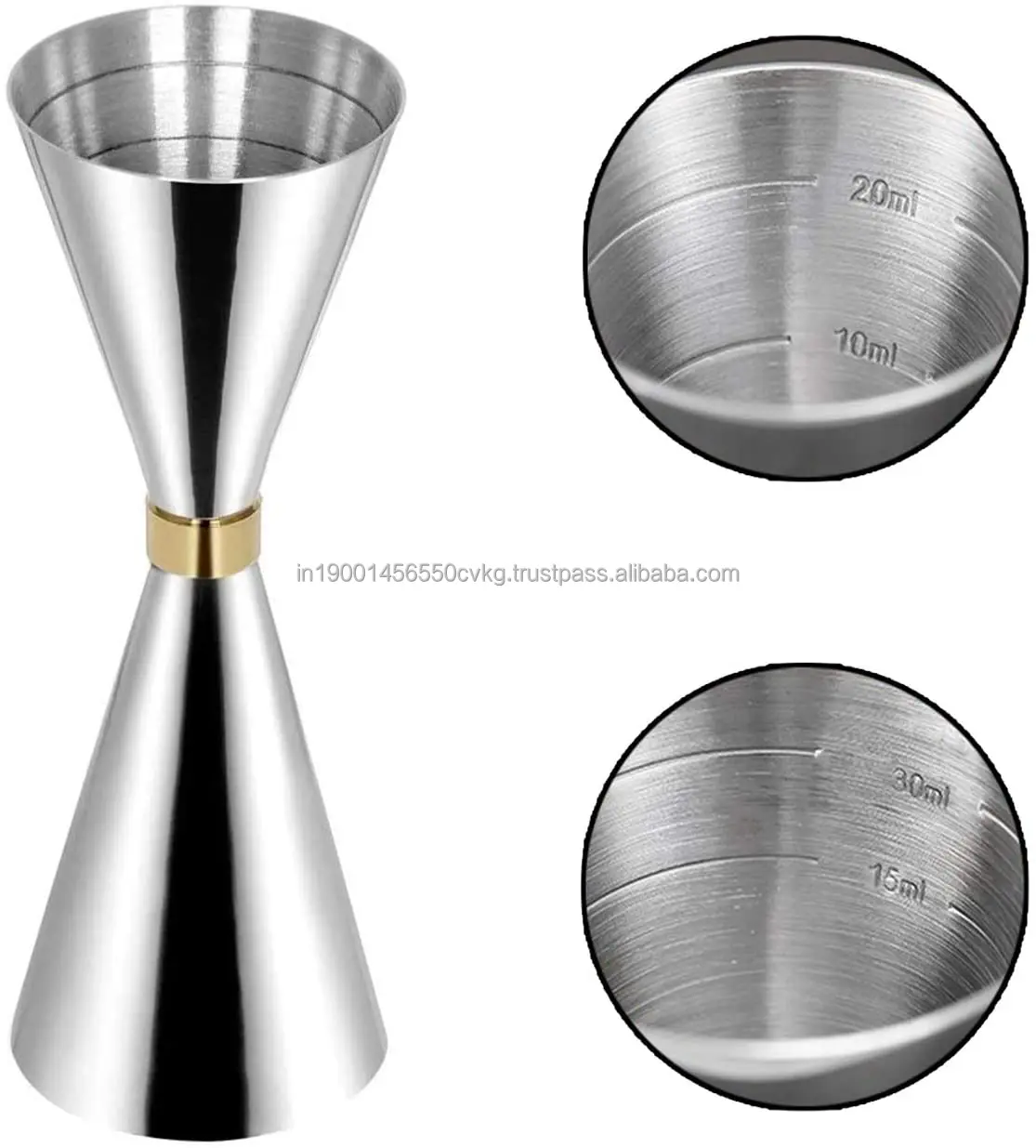 Bar Tools Peg Measurer Used to Liquor Measuring Cup Double Sided silverware Stainless Steel Professional Bartender