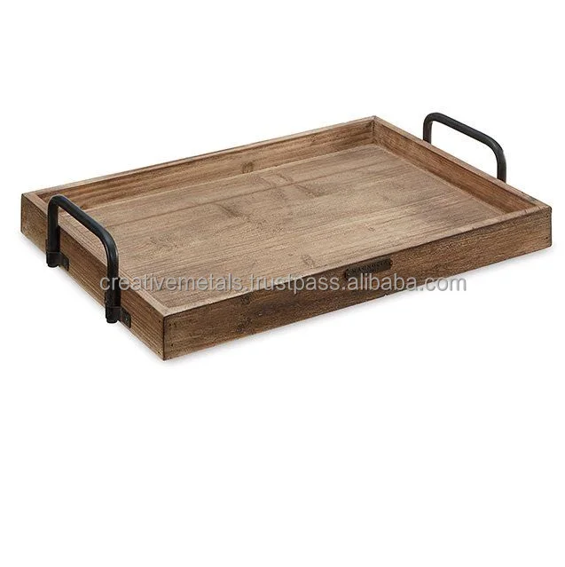  Деревянная посуда поднос для украшения отеля ресторана из натурального дерева с ручками дизайнерская деревянная разделочная доска