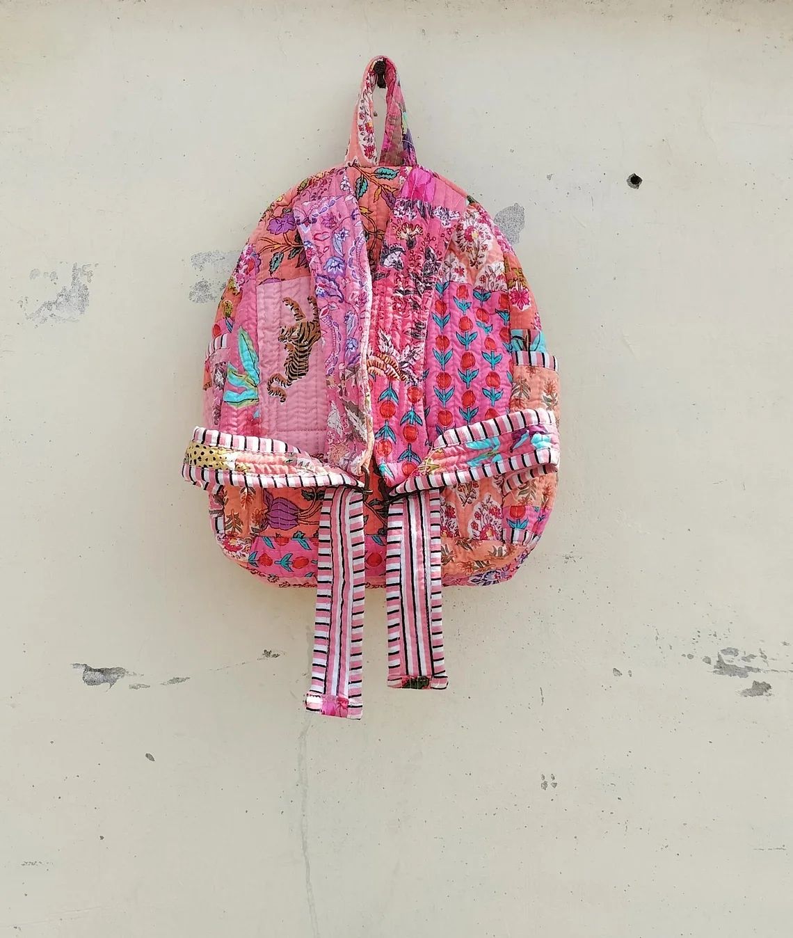 Cotton Quilt Patchwork Design Backpack  Indian Laptop Bag Hand Bohemian Hippie School Backpack For Travelling Bag For Women