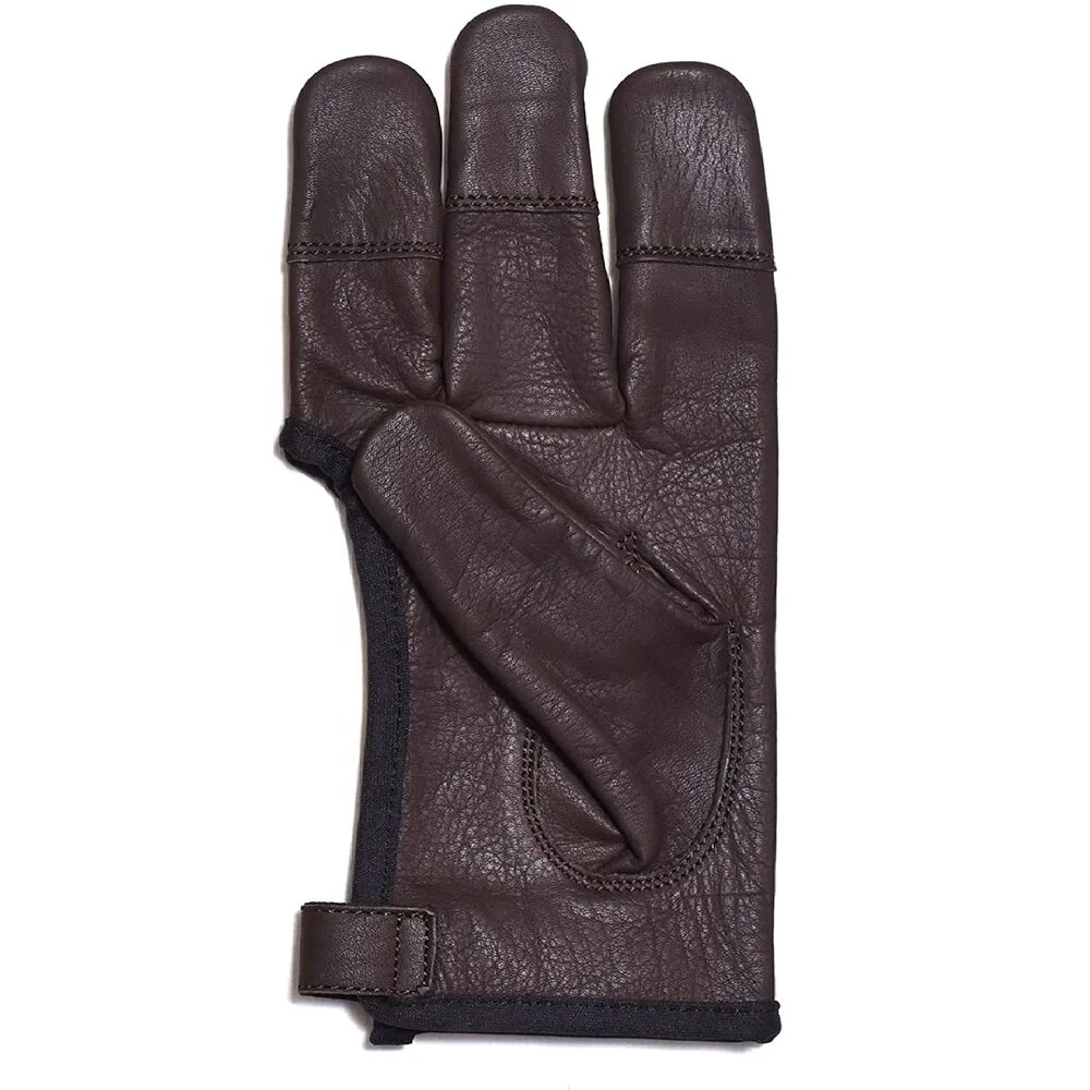 custom wholesale Archery Max archery 3 4 four finger leather protective shooting gloves for left and right hand archer
