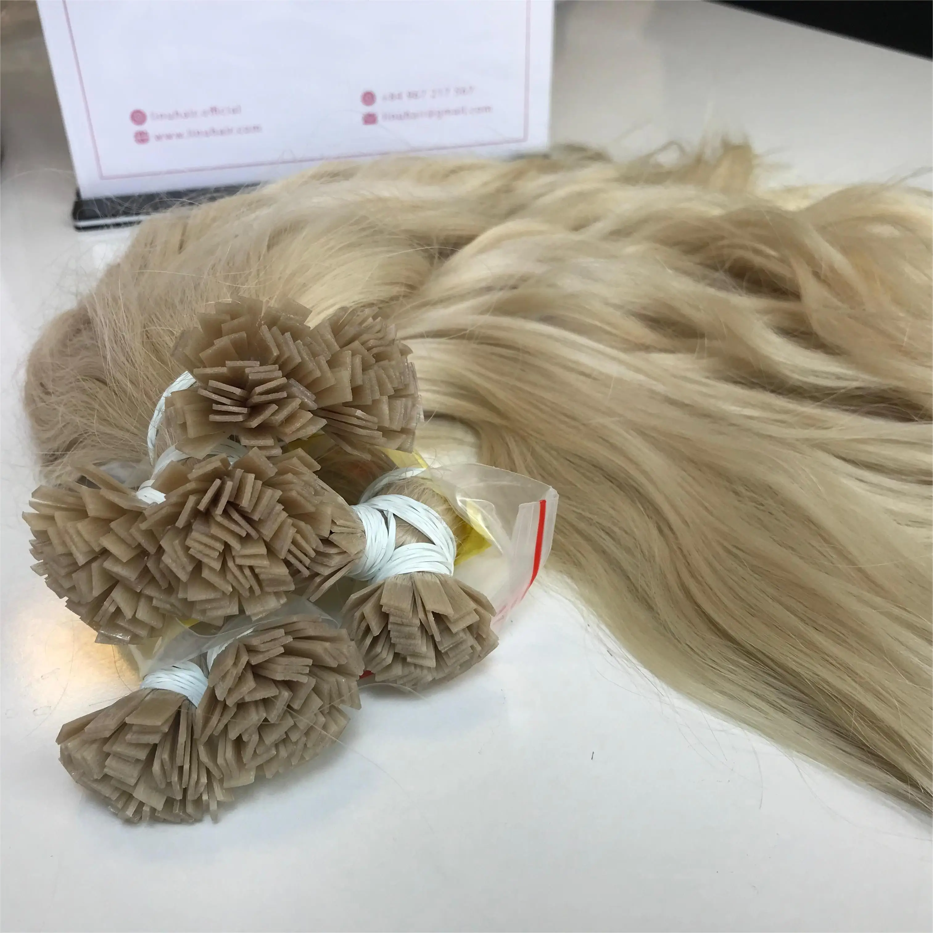 Hot Selling Product Keratin Flat Tips Hair Extensions, New Product Arrived In All Textures Straight, Wavy, Curly Vietnamese