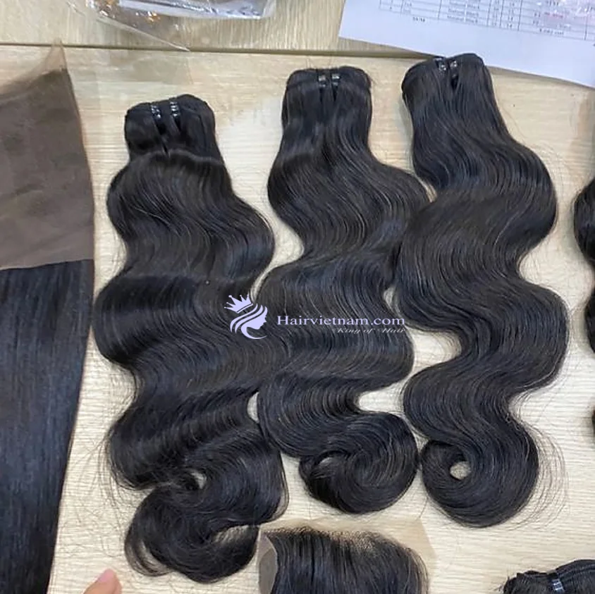 Body wavy hair natural hair product made by Vietnamese human hair weaves bundle