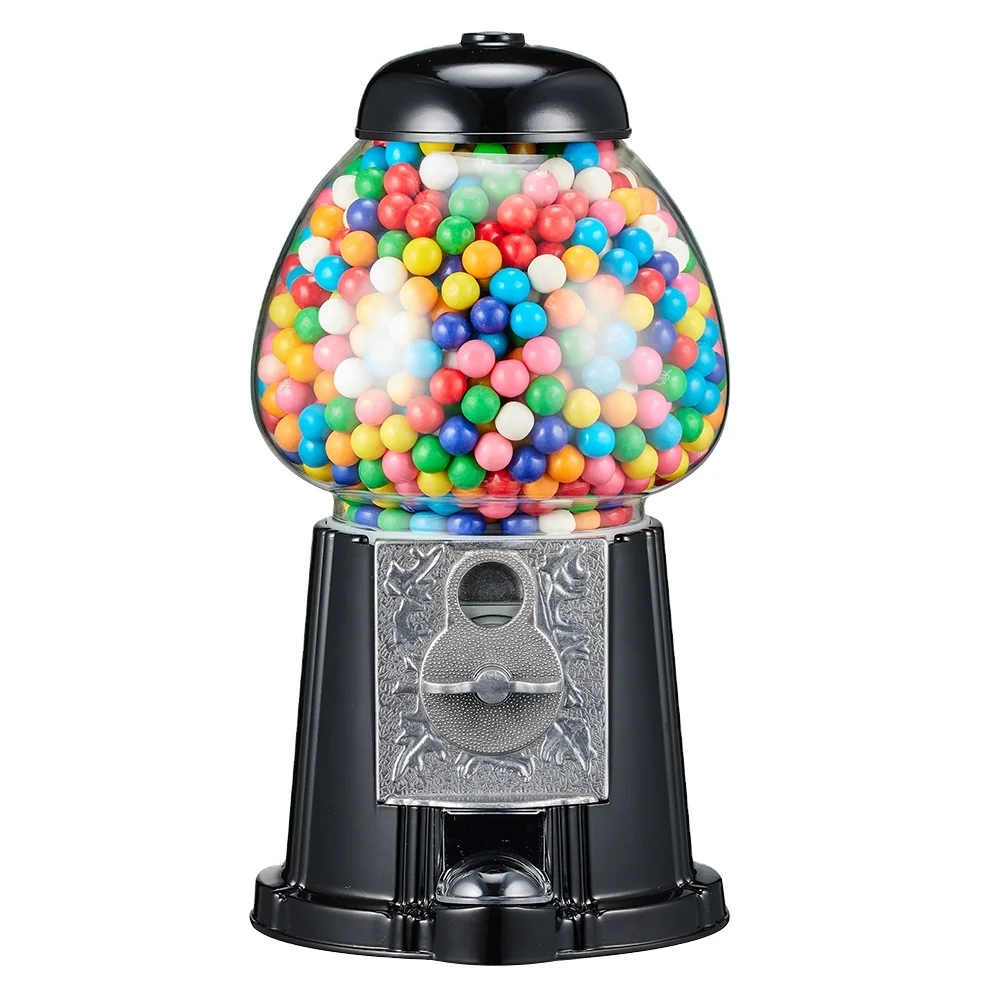 Kwang Hsieh 15 Inch Party Vintage Black Gumball Machine with Stand