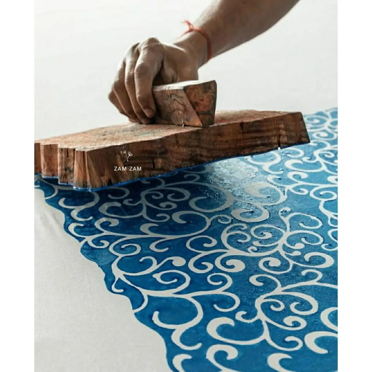 Tissu pur coton bleu imprimé цветочный fait Основной блок 10 ярдов Inde
