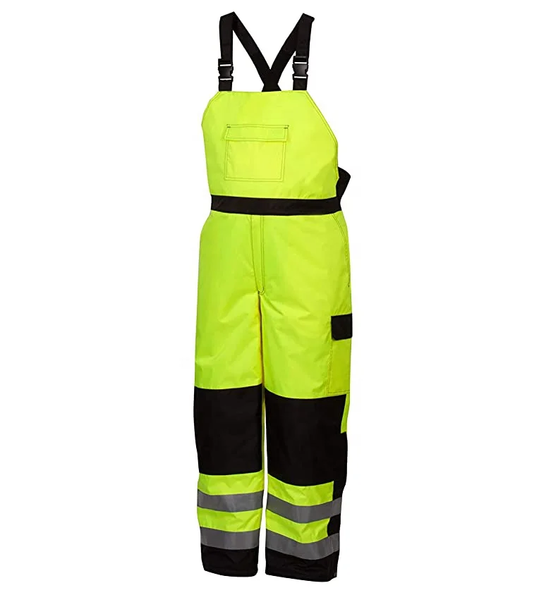 Safety Winter Bib Work Pants Lime Green Overall Bib 2021 Top Quality Work Bib Pants
