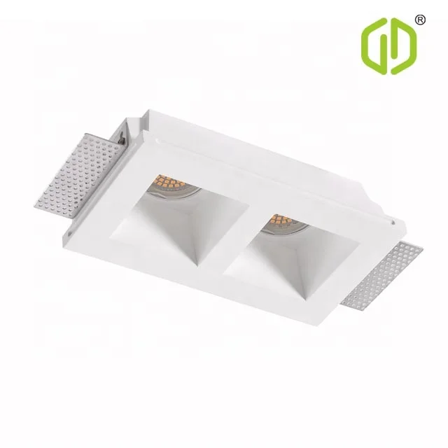 Double Gypsum Wall Washer Trimless Recessed Down Light for Hotel Spot Light