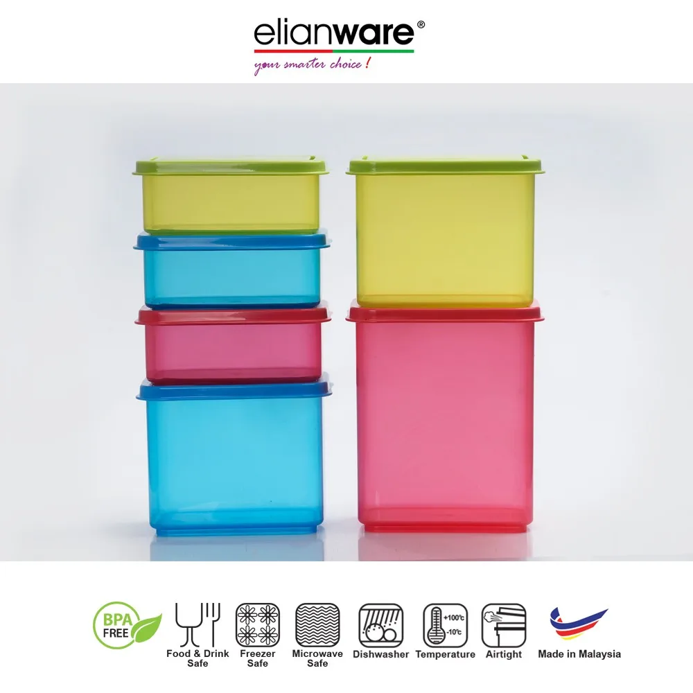 Elianware Family Food Case Fridge Organizer Stackable Food Container Food Carrier Tiffin Fridge Storage Organiser