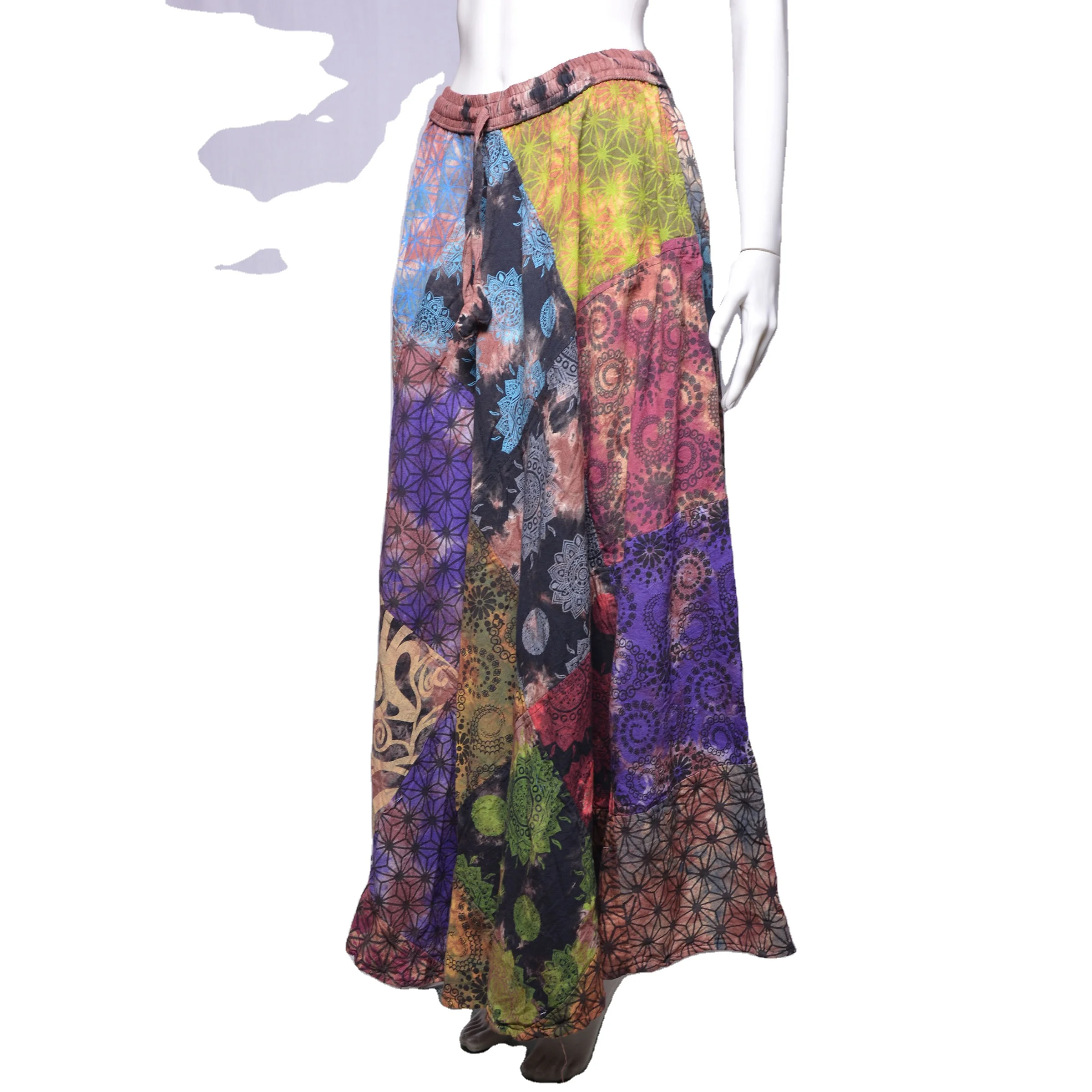 Beautiful Long Skirts Versatile Stylish Wardrobe Staple Bohemian vibe Bold and Vibrant Dress HHCS 0164