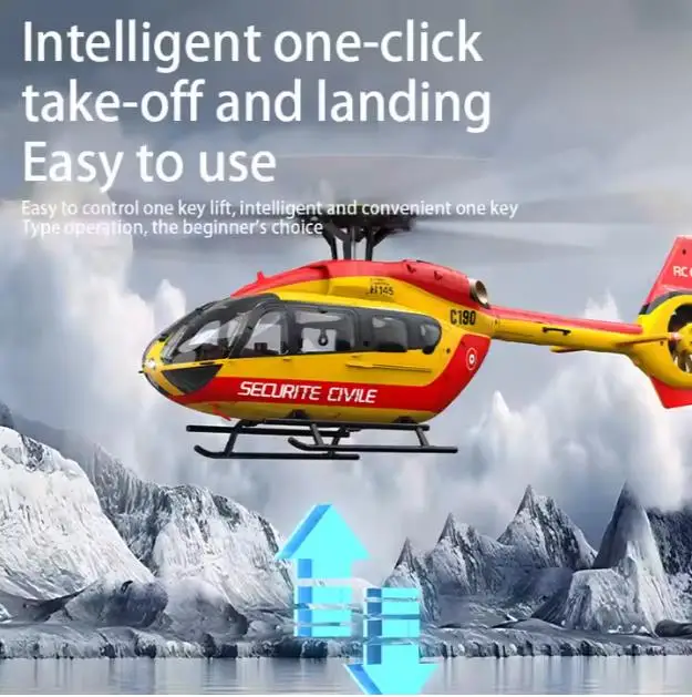 RC ERA C190 H145 Dual Brushless Direct Drive Motors 2.4G 6CH 6-Axis Gyro Optical Flow Localization Single Blade RC Helicopter