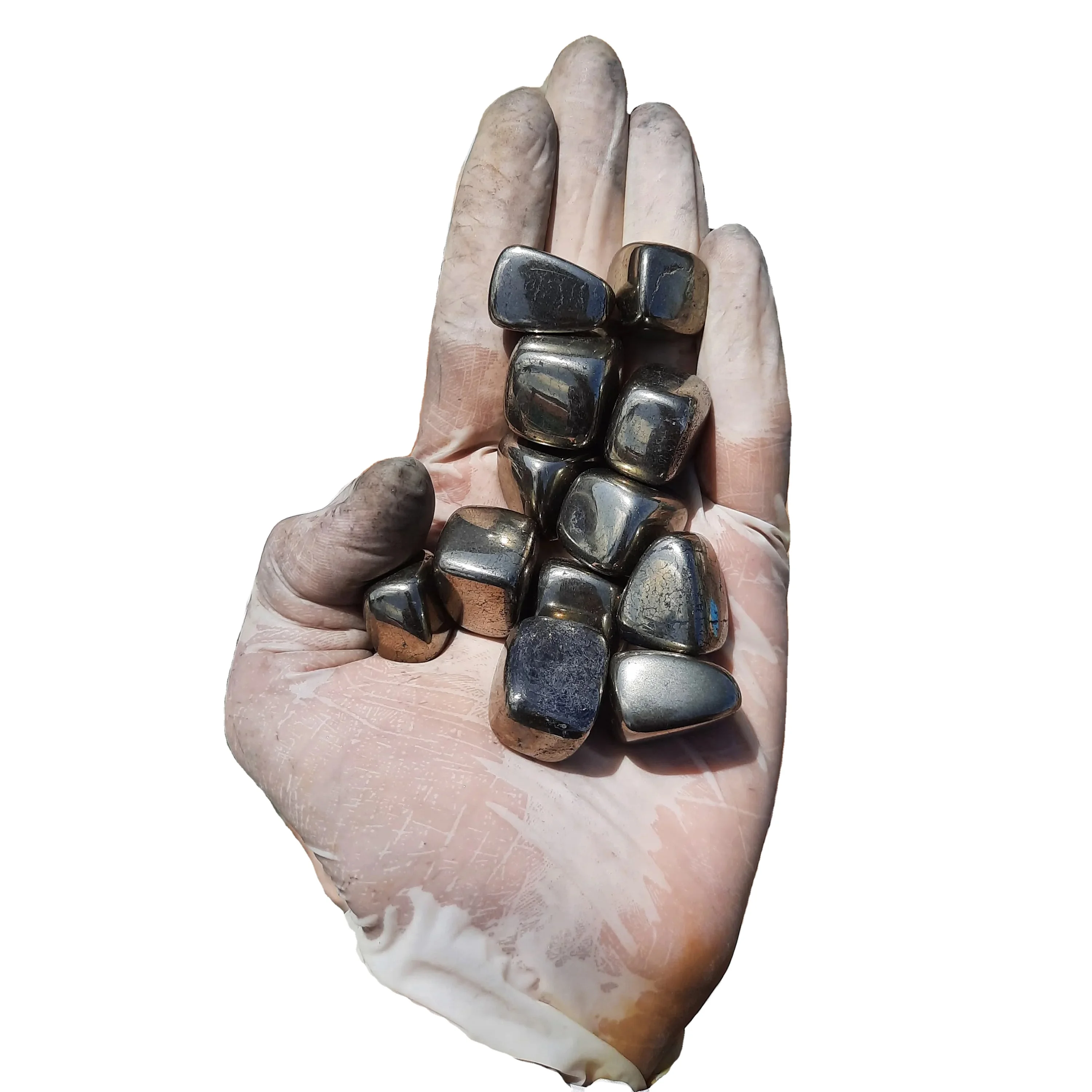 Natural  Golden  Pyrite Tumbled Stone Wholesaler Healing Stone Golden  Pyrite  Gravel stone For Meditation And Home Decoration