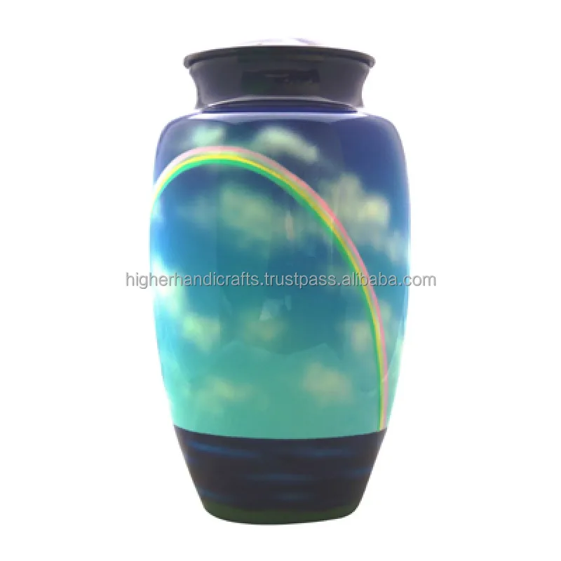 Elegant Purple Cremation Urn for Ashes Aluminium Adult Urns for Human Ashes Customized Sizes Wholesale Burial Funeral Supplies